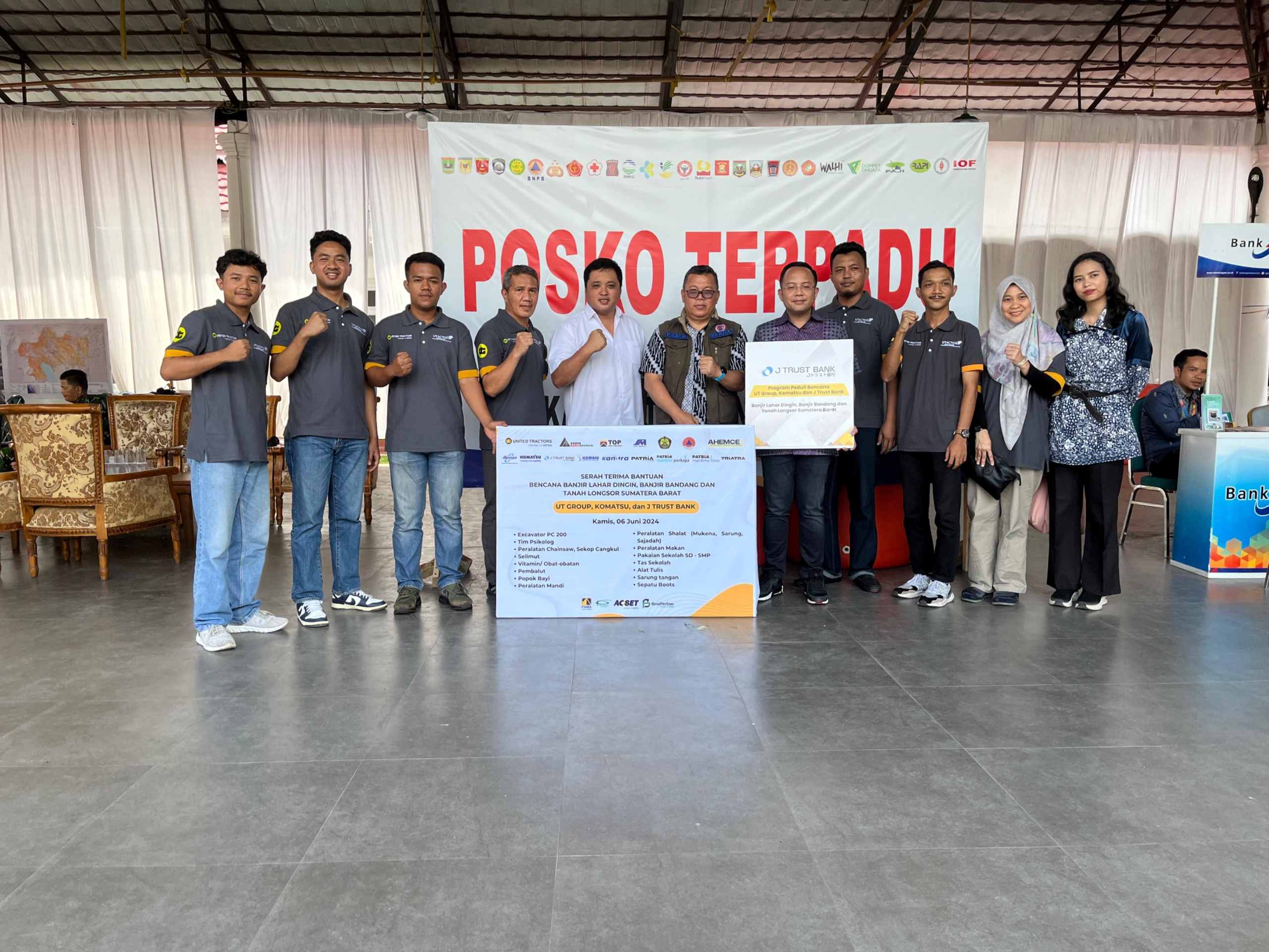 Disaster relief activities for victims in West Sumatra (Indonesia)