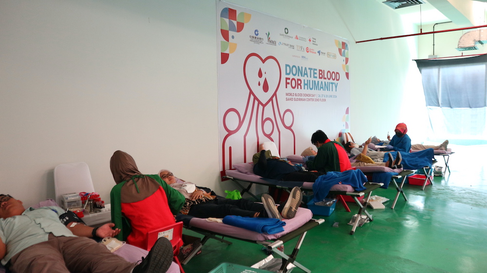 Organized a blood donation event (Indonesia)
